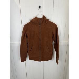 Lululemon Women's Size 6 Full Zip Hoodie Brown Cotton Polyester